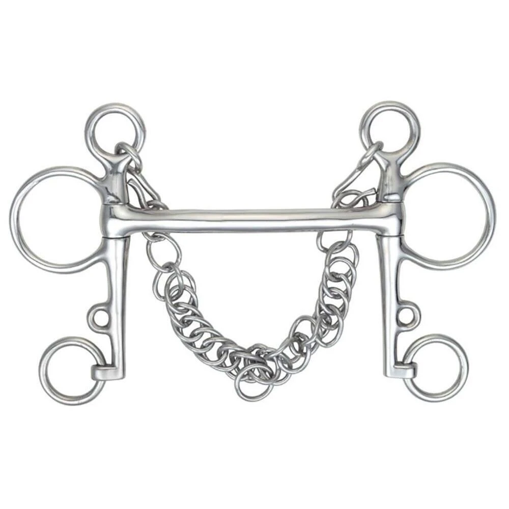 Mullen Mouth Horse Pelham Bit (Light Steel)