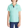 Kids' Horse Riding Short-Sleeved Mesh Polo Shirt 500
