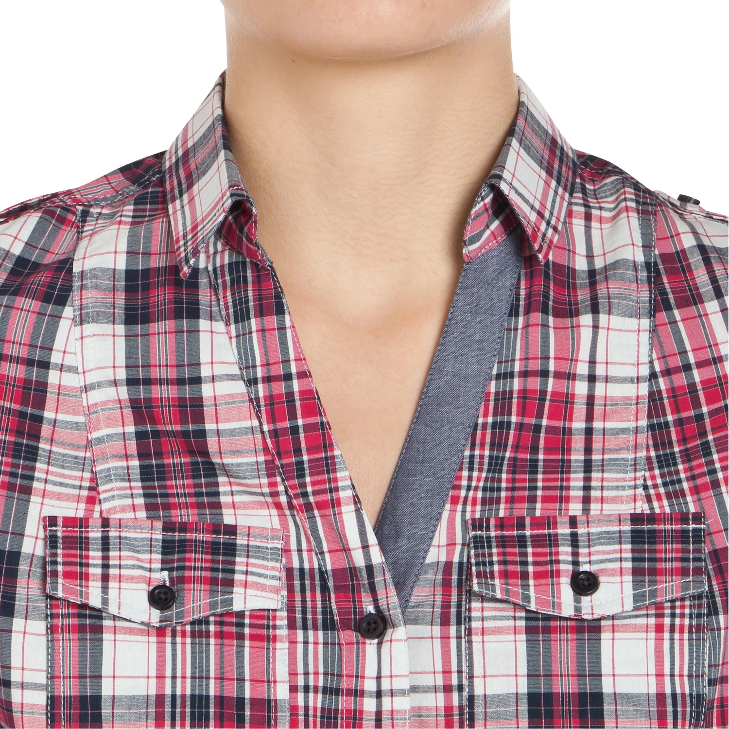 Sentier Women's Long-Sleeved Horse Riding Shirt - Pink And White Checks - Image 7