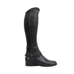Saxon Childrens/Kids Equileather Half Chaps (Black)