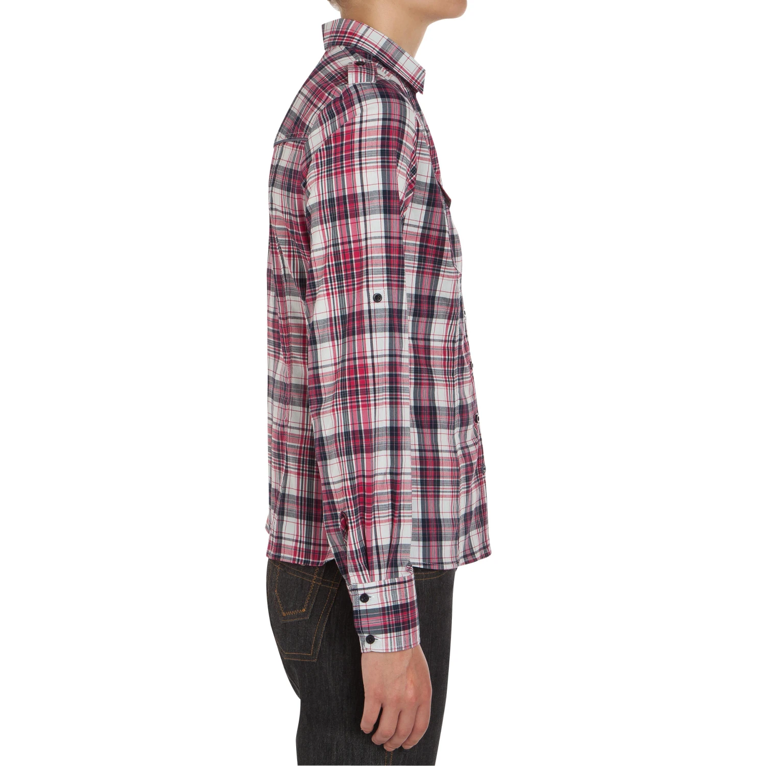 Sentier Women's Long-Sleeved Horse Riding Shirt - Pink And White Checks - Image 4