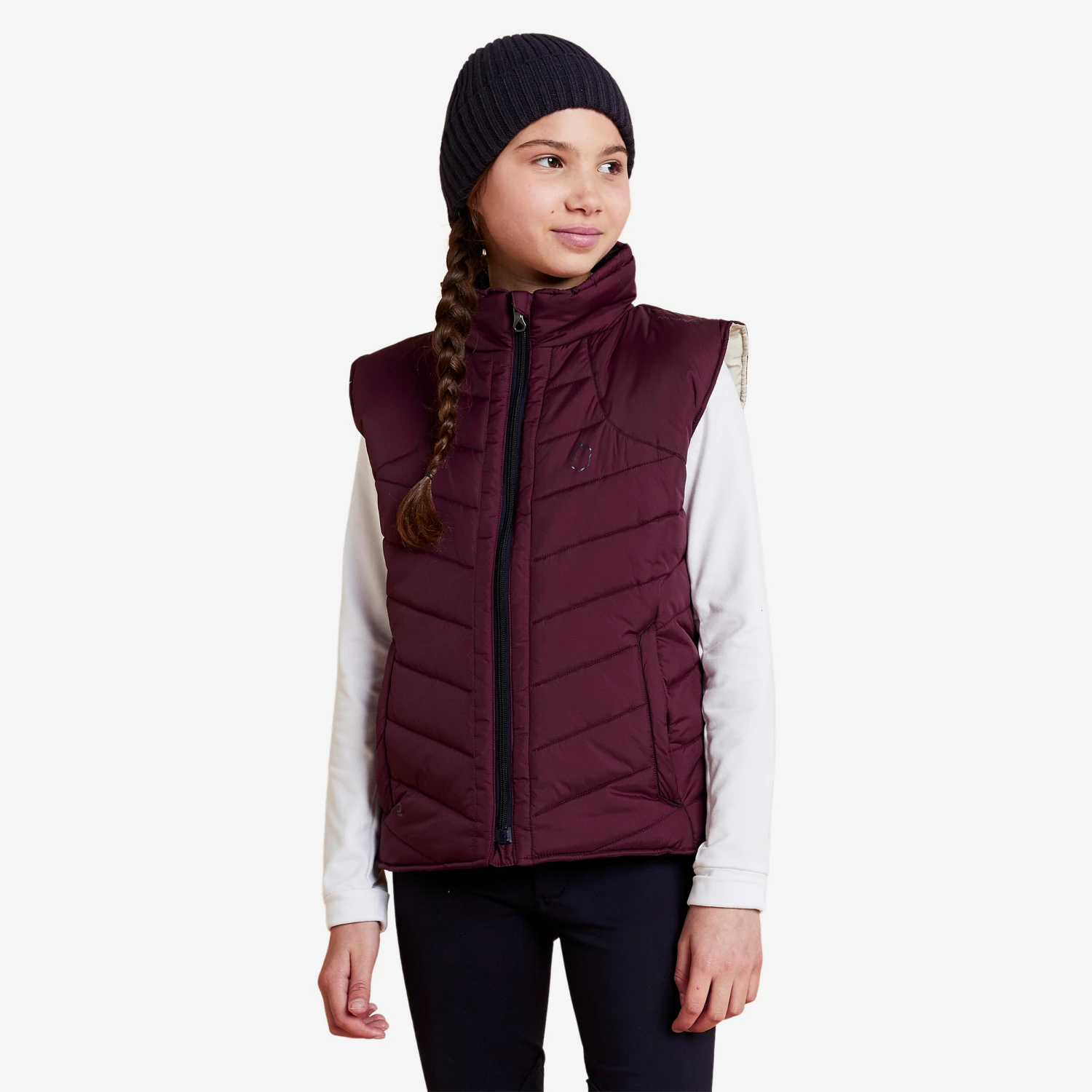 Kids' Warm Padded Horse Riding Gilet 500 - Image 8