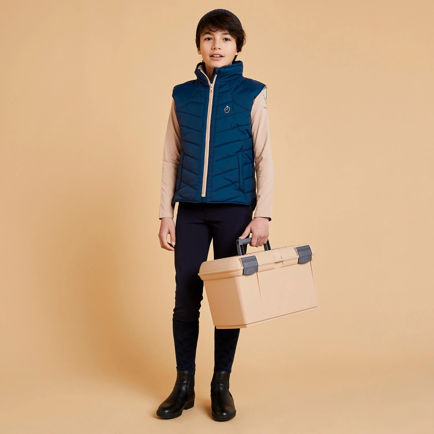 Kids' Warm Padded Horse Riding Gilet 500 - Image 2