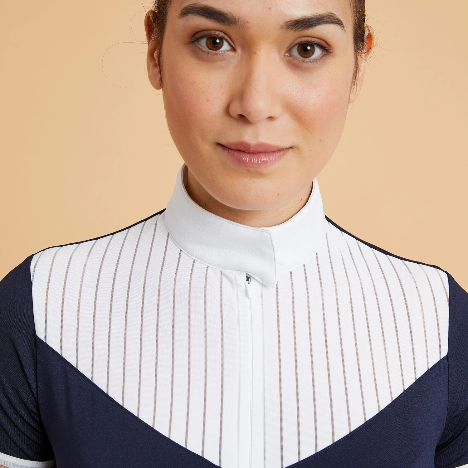 Women's Horse Riding Short-Sleeved Show Polo Shirt 500 - Image 3