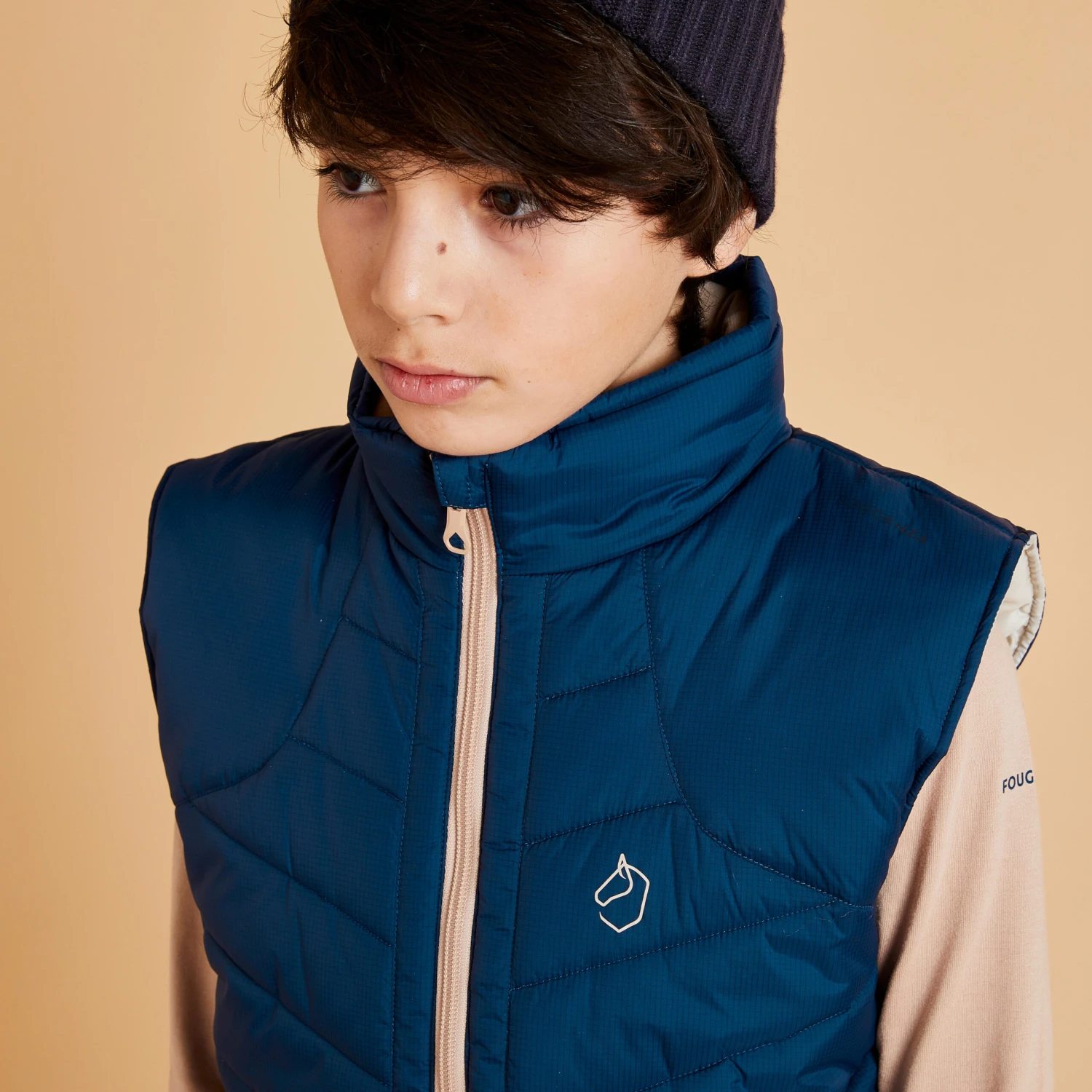 Kids' Warm Padded Horse Riding Gilet 500 - Image 3