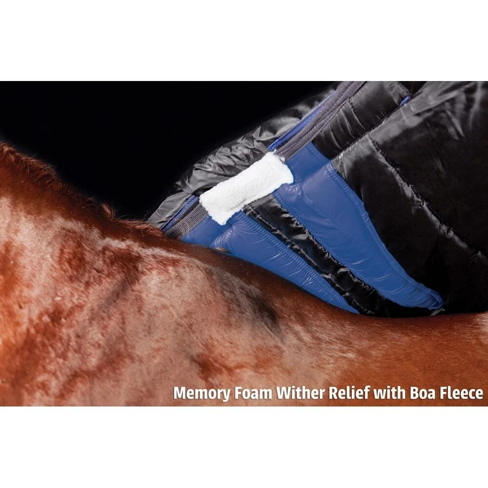 Weatherbeeta Comfitec Heavy Plus Dynamic Detachaneck Turnout Rug (Purple/Black) - Image 2