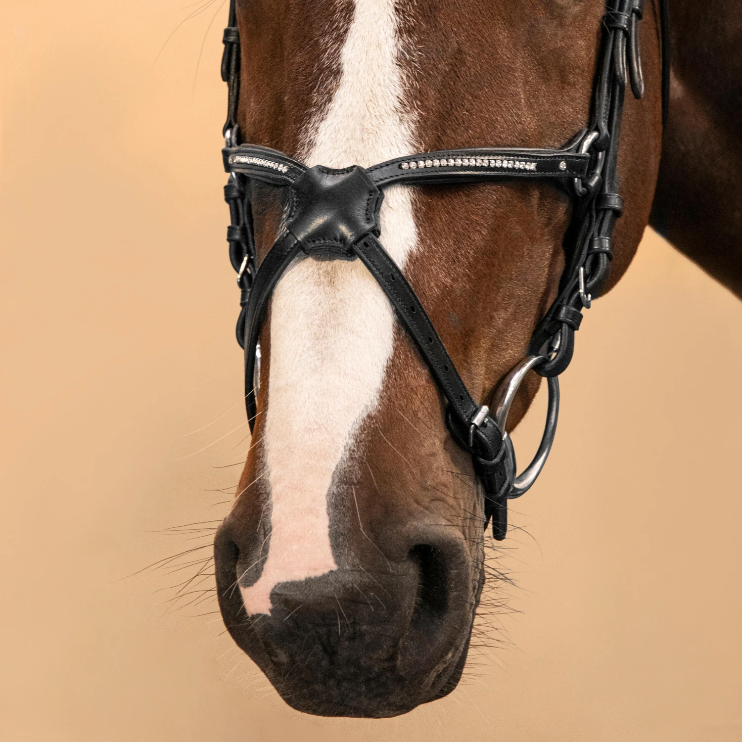 Horse Riding Crossed-Noseband Leather Bridle For Horse And Pony 580 - Image 7