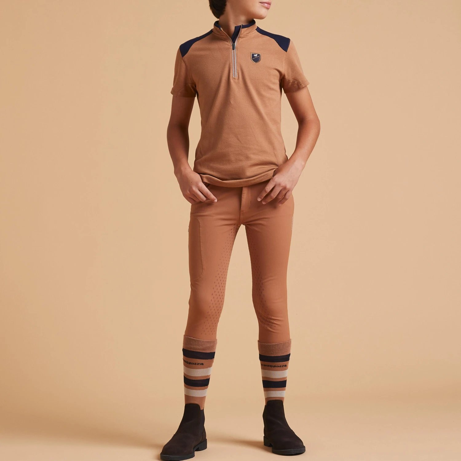 Kids' Horse Riding Short-Sleeved Polo Shirt 500 - Image 2