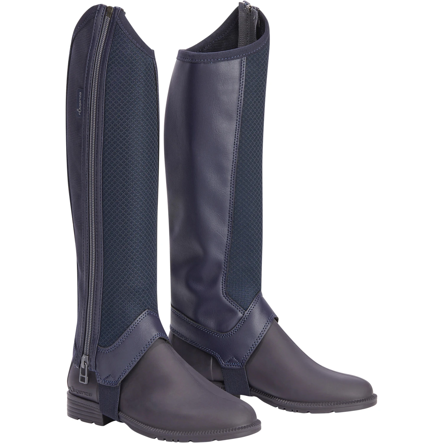 Kids' Horse Riding Mesh Half Chaps 100 - Image 3