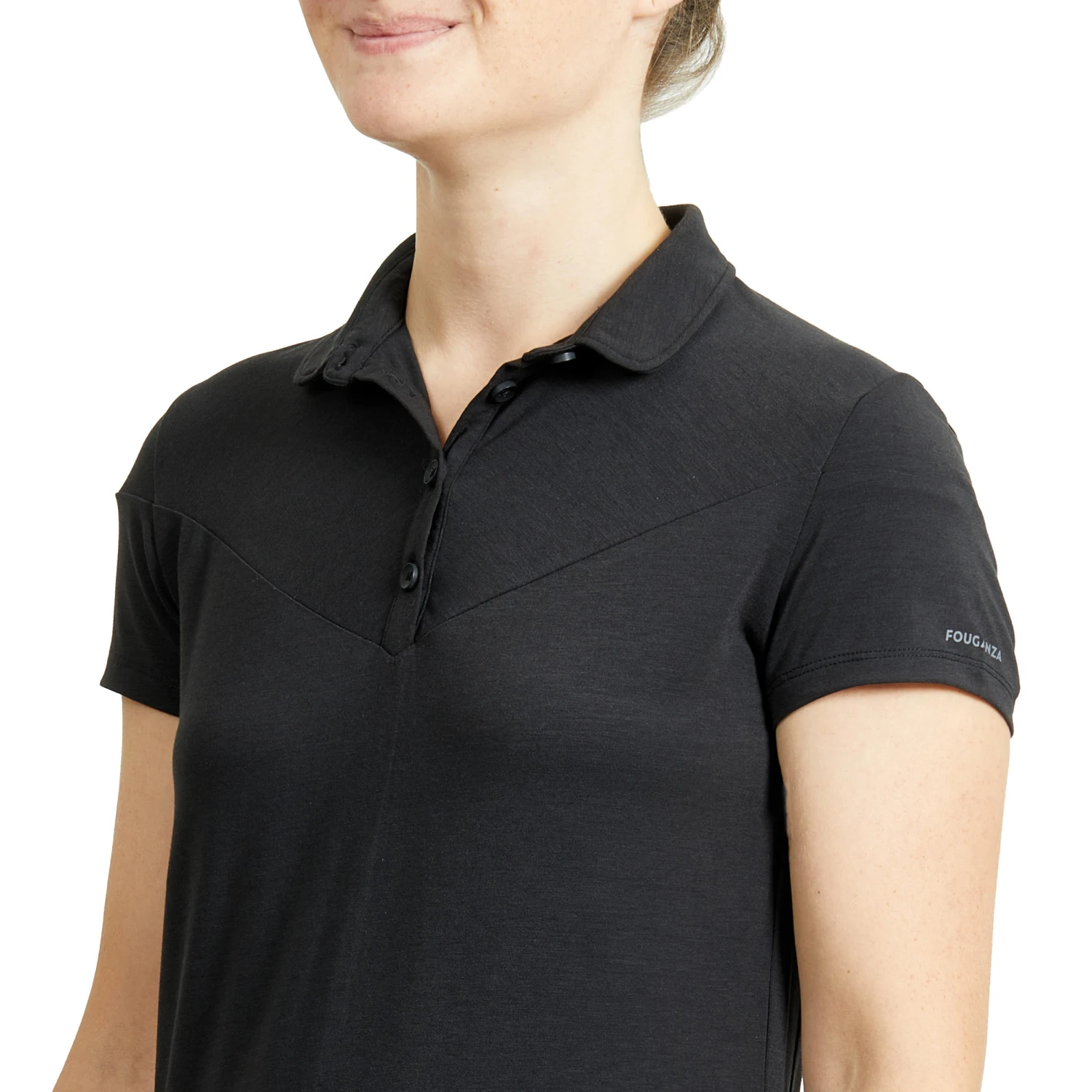 Women's Short-Sleeved Horse Riding Polo Shirt 100 - Image 4