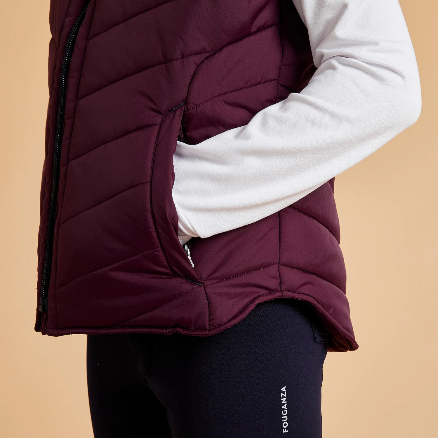 Kids' Warm Padded Horse Riding Gilet 500 - Image 10