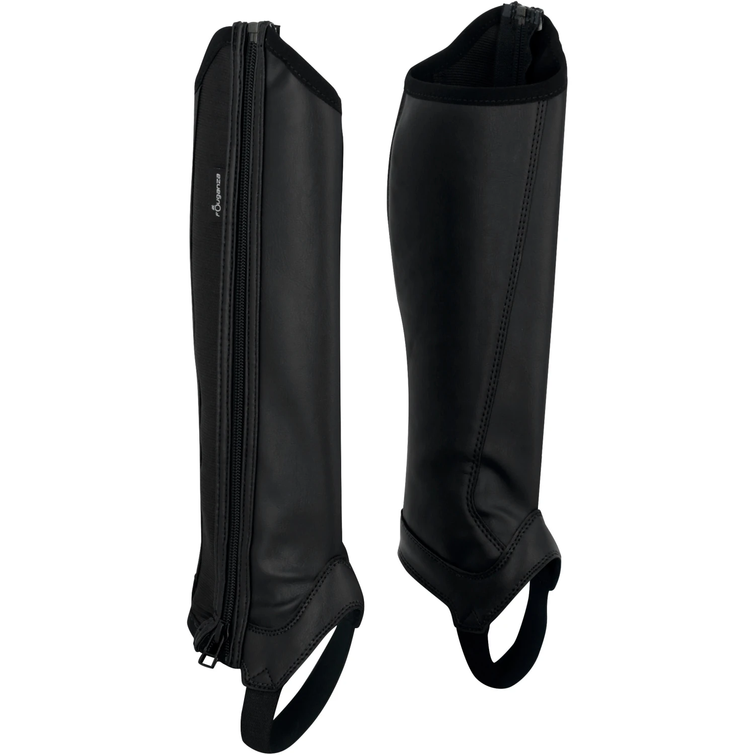Kids' Horse Riding Classic Synthetic Half Chaps 140 - Image 2
